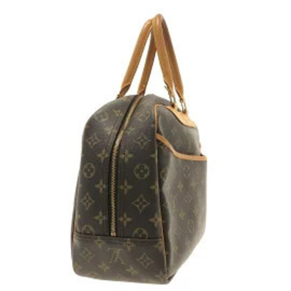 Louis Vuitton Deauville Canvas Handbag Monogram Brown